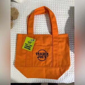 Trader Joe's Orange Canvas Tote Bag